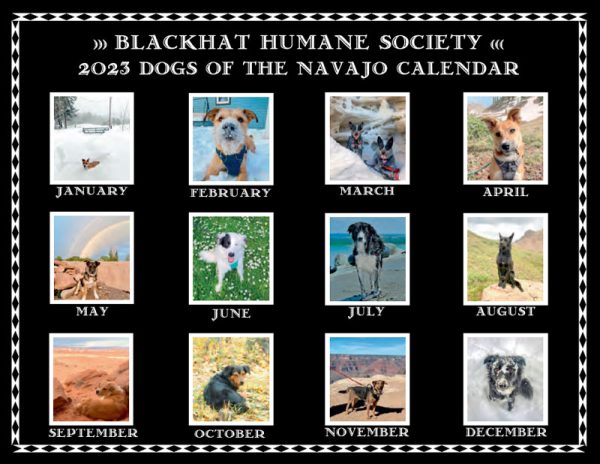 2023 BLACKHAT HUMANE SOCIETY CALENDAR BACK COVER